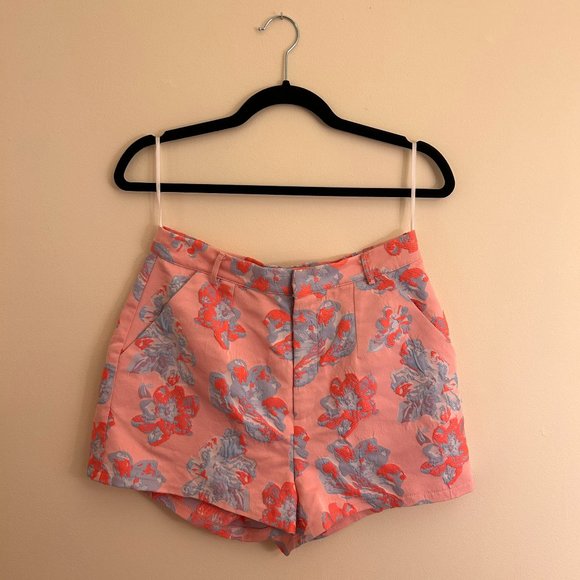 Blithe LA | Shorts | Blithe Pink Abstract Floral Shorts | Poshmark